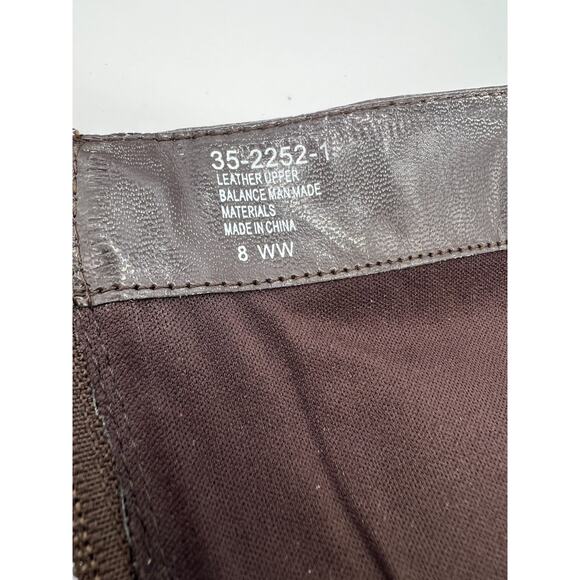 Comfort View Brown Leather Pebbled Low Heel Wide Zip Boots Boho Festival 8WW - Picture 8 of 9